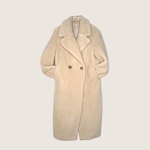 H+M Cream Teddy Coat | Sz. Xs